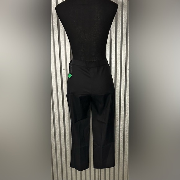 Women’s NWT Blumarine Designer Black Silk Cotton Cropped Pants Size IT 42 US 6 - Picture 2 of 3